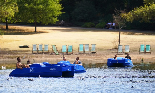 Boats in Regents Park.