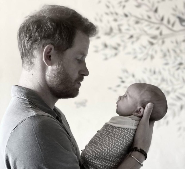 Prince Harry with Lilibet.