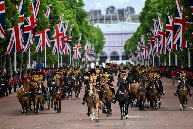 Members of the King's Troop, Royal Horse Artillery take part in the Colonel's review rehearsal for Trooping the Colour, in honour of the official birthday of Britain's King Charles, in London, Britain June 7, 2025. REUTERS/Chris J. Ratcliffe