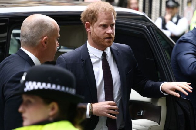 Britain's Prince Harry, Duke of Sussex, arrives to the Royal Courts of Justice, Britain's High Court, in central London on June 6, 2023.